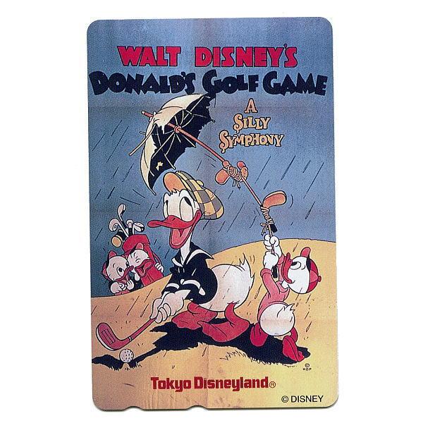 ドナルドのゴルフ狂テレホンカード東京ディズニーランド生産終了品テレホンカード50度数台紙なし　未使用1938年短編『ドナルドのゴルフ狂』（原題：Donald's Golf Game）