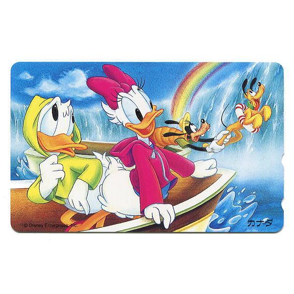 ドナルド＆デイジー＆グーフィー＆プルートテレホンカード（カナダ）生産終了品テレホンカード50度数台紙なし　未使用