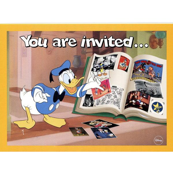 Disney（ディズニー） ドナルド ドナルド65周年 WDAAセル画2ッ折カード
