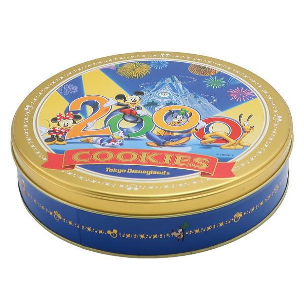 FAB5TDLお菓子の空き缶東京ディズニーランド1999-2000年直径21.5×高5.3cm状態良好ミッキー、ミニー、ドナルド、グーフィー、プルート