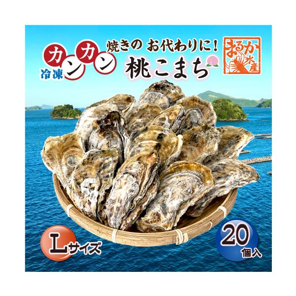 □冷凍 カンカン焼きのおかわりに！[殻付き牡蠣] 桃こまち Lサイズ20個