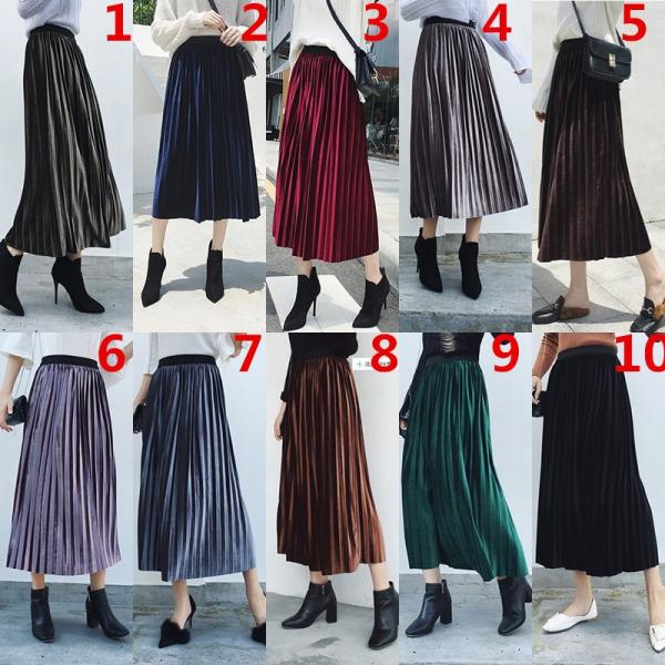 マキシ丈スカート Aライン 冬 プリーツスカート レディース ロング丈
