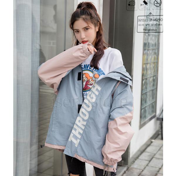 ウインドブレーカー ジャケット アウター ブルゾン ジャンパー レディース カジュアル ナイロンジャケット 配色 ジップアップ マウンテンパーカー ゆったり 長袖 Buyee Buyee บร การต วกลางจากญ ป น ซ อจากประเทศญ ป น
