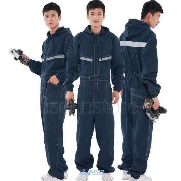 ツナギ 長袖 オーバーオール ジャンプスーツ メンズ レディース 作業服
