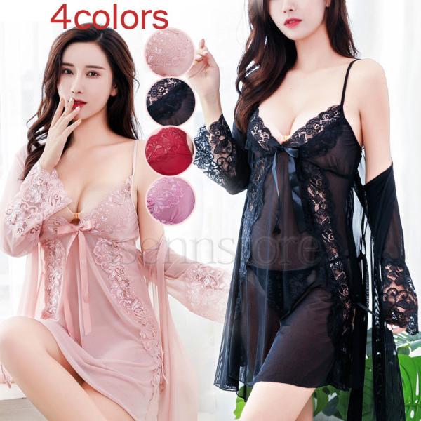 3点セット セクシーランジェリー インナー下着 レディース ベビードール ナイトガウン レースキャミ ワンピース Tバック スリップ 透け感 シースルー Sexy Buyee Buyee Japanese Proxy Service Buy From Japan Bot Online