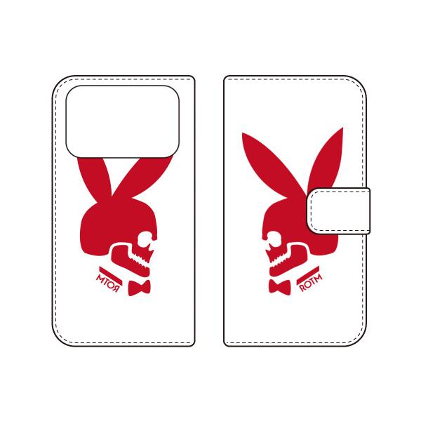 手帳型スマホケース Bunny bone レッド (受注生産) SECOND SKIN iPhone 18 Pro Max アイフォン 18 Pro Max