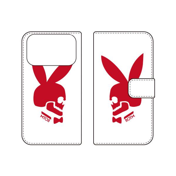 手帳型スマホケース Bunny bone レッド (受注生産) SECOND SKIN iPhone 18 Pro アイフォン 18 プロ