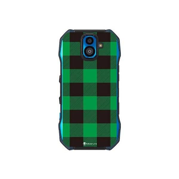 TORQUE G04 �P�[�X KYV46 Buffalo check �O���[�� �X�}�z�P�[�X (�󒍐��Y)