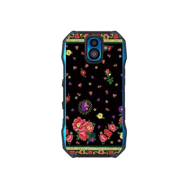 TORQUE G04 �P�[�X KYV46 SINDEE Russian Flower �i�u���b�N�j �X�}�z�P�[�X (�󒍐��Y)