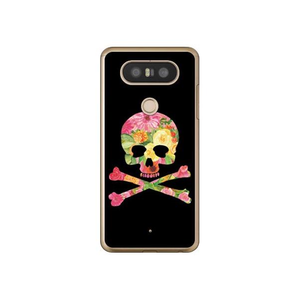 isai Beat LGV34 / V20 PRO L-01J Flower skull �u���b�N �X�}�z�P�[�X (�󒍐��Y)