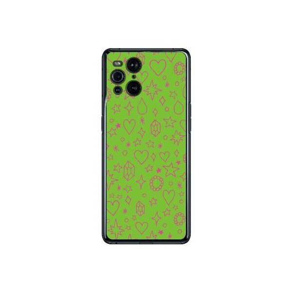 OPPO Find X3 Pro OPG03 �L���L�� �O���[��×�s���N �X�}�z�P�[�X (�󒍐��Y)