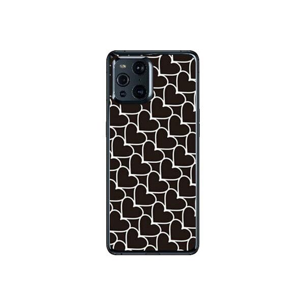 OPPO Find X3 Pro OPG03 �n�[�g�X�g���C�v �u���b�N×�z���C�g �X�}�z�P�[�X (�󒍐��Y)