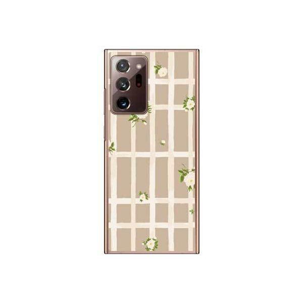 Galaxy Note20 Ultra 5G �P�[�X SCG06 SINDEE Flower Grid �i�x�[�W���j �X�}�z�P�[�X (�󒍐��Y)
