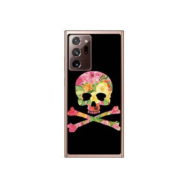 Galaxy Note20 Ultra 5G �P�[�X SCG06 Flower skull �u���b�N �X�}�z�P�[�X (�󒍐��Y)
