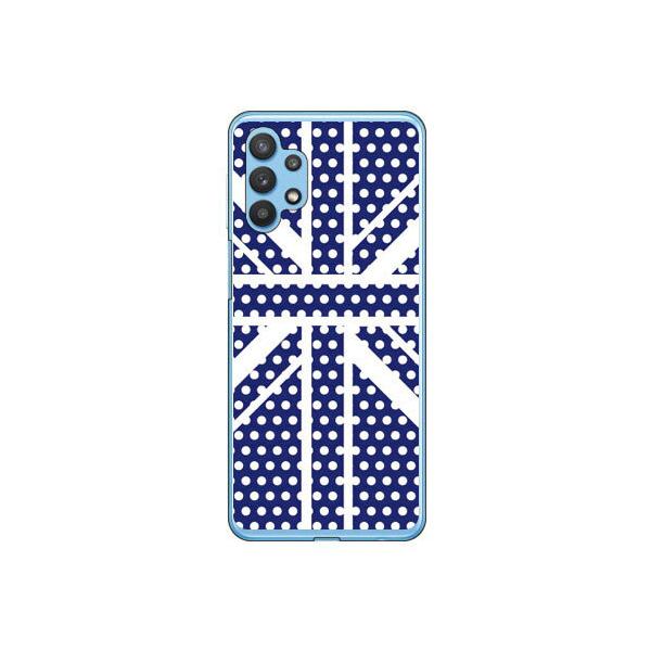 Galaxy A32 5G �P�[�X SCG08 Cross dot union jack �l�C�r�[ �X�}�z�P�[�X (�󒍐��Y)
