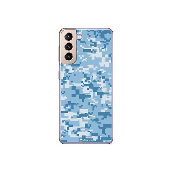 Galaxy S21 5G �P�[�X SCG09 SC-51B DIGITAL camouflage �u���[ �X�}�z�P�[�X (�󒍐��Y)