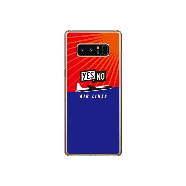 Galaxy Note8 �P�[�X SCV37 SC-01K YESNO AIR LINES ���b�h×�u���[ �X�}�z�P�[�X (�󒍐��Y)