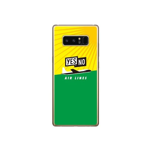 Galaxy Note8 �P�[�X SCV37 SC-01K YESNO AIR LINES �C�G���[×�O���[�� �X�}�z�P�[�X (�󒍐��Y)