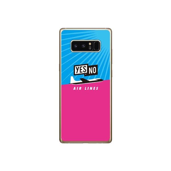 Galaxy Note8 �P�[�X SCV37 SC-01K YESNO AIR LINES �T�b�N�X�u���[×�s���N �X�}�z�P�[�X (�󒍐��Y)