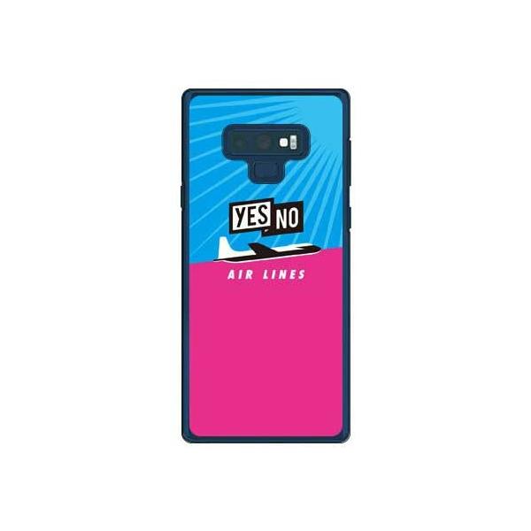 Galaxy Note9 �P�[�X SCV40 SC-01L YESNO AIR LINES �T�b�N�X�u���[×�s���N �X�}�z�P�[�X (�󒍐��Y)
