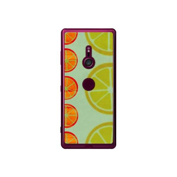 Xperia XZ3 �P�[�X �I�����W�t���[�c �u���[ �X�}�z�P�[�X (�󒍐��Y)