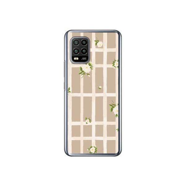 Mi 10 Lite 5G XIG01 SINDEE Flower Grid �i�x�[�W���j �X�}�z�P�[�X (�󒍐��Y)