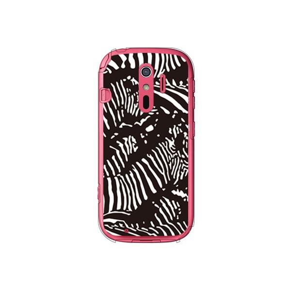 �炭�炭�X�}�[�g�t�H��4 F-04J Zebra camo �u���b�N �X�}�z�P�[�X (�󒍐��Y)