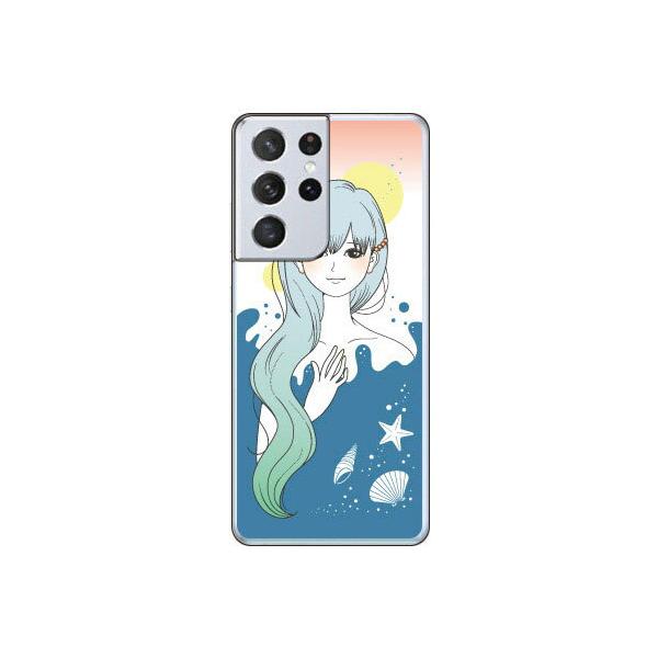 Galaxy S21 Ultra 5G �P�[�X SC-52B ���������� Ocean Blue �X�}�z�P�[�X (�󒍐��Y)