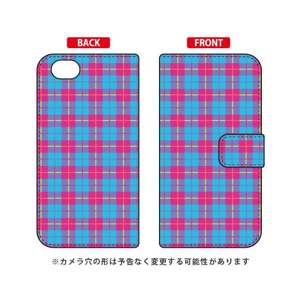 AQUOS R SH-03J�ESHV39�E604SH �蒠 �`�F�b�N�� �iBLUE×PINK�j Cf ltd �X�}�z�P�[�X (�󒍐��Y)