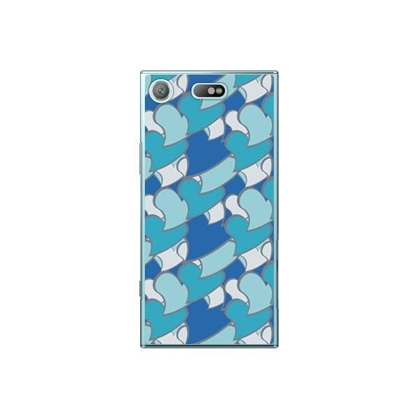 Xperia XZ1 Compact �P�[�X SO-02K �n�[�g�t�� �u���[ �X�}�z�P�[�X (�󒍐��Y)