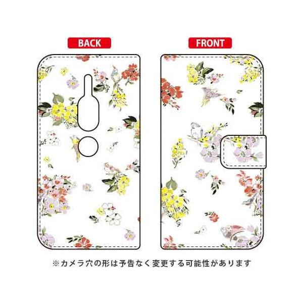 Xperia XZ2 Premium �P�[�X �蒠 SINDEE Fly Flower �i�z���C�g�j �X�}�z�P�[�X (�󒍐��Y)