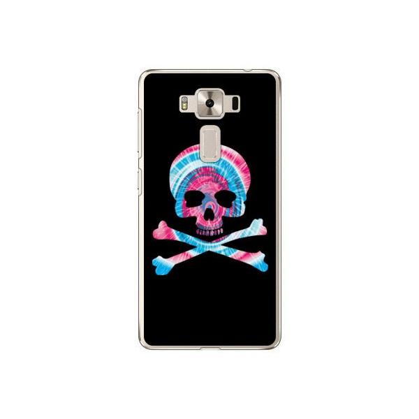 ZenFone 3 Deluxe ZS550KL Psychedelic skull �s���N×�u���[ �X�}�z�P�[�X (�󒍐��Y)
