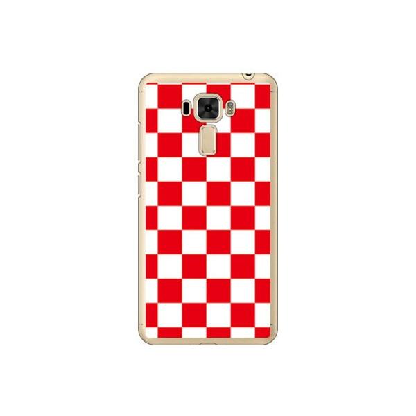 ZenFone 3 Laser �P�[�X ZC551KL �`�F�b�J�[�t���b�O ���b�h×�z���C�g �X�}�z�P�[�X (�󒍐��Y)