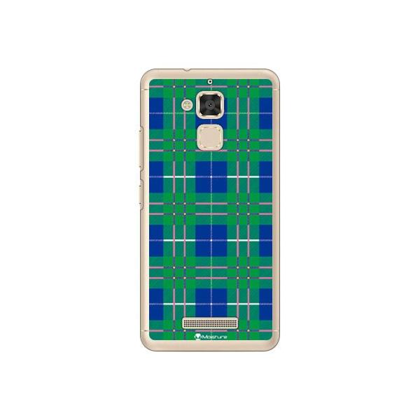 ZenFone 3 Max (5.2�C���`) ZC520TL Tartan check �O���[�� �X�}�z�P�[�X (�󒍐��Y)