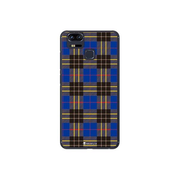 ZenFone Zoom S ZE553KL Tartan check �u���[ �X�}�z�P�[�X (�󒍐��Y)