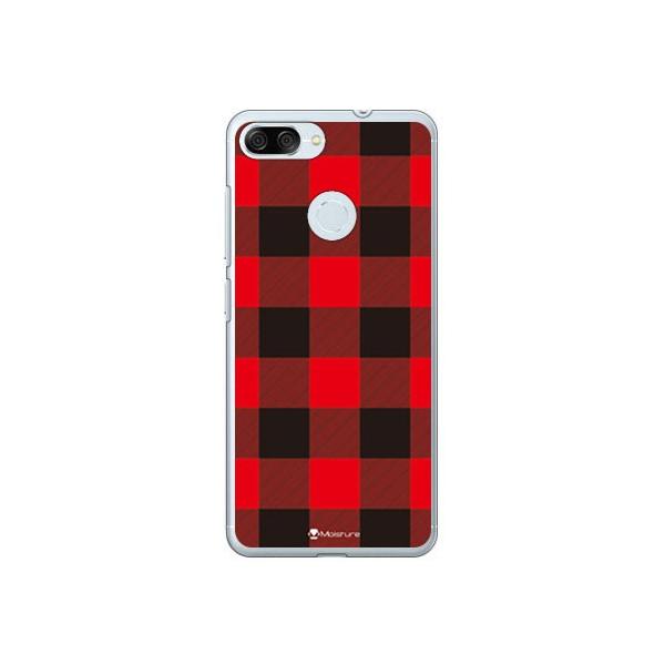 ZenFone Max Plus M1 ZB570TL Buffalo check ���b�h �X�}�z�P�[�X (�󒍐��Y)