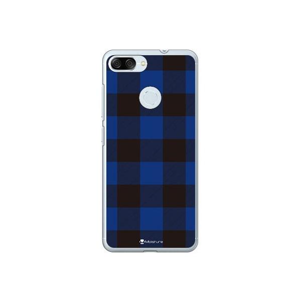 ZenFone Max Plus M1 ZB570TL Buffalo check �u���[ �X�}�z�P�[�X (�󒍐��Y)