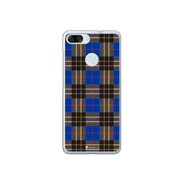 ZenFone Max Plus M1 ZB570TL Tartan check �u���[ �X�}�z�P�[�X (�󒍐��Y)