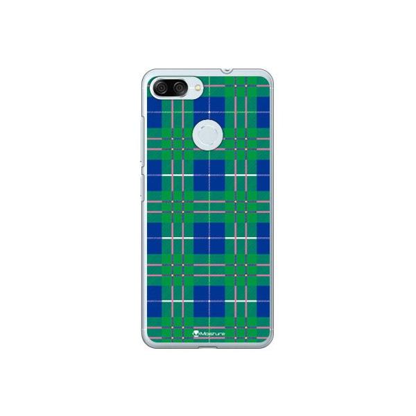 ZenFone Max Plus M1 ZB570TL Tartan check �O���[�� �X�}�z�P�[�X (�󒍐��Y)