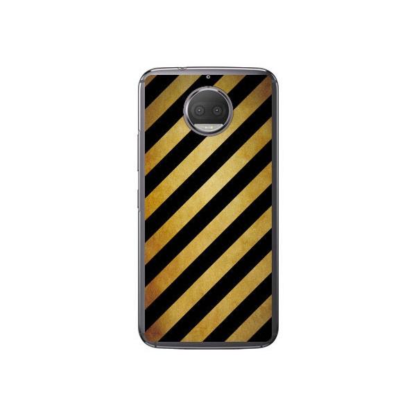Moto G5s Plus �P�[�X XT1805 �u���b�N×�S�[���h �X�g���C�vA Cf ltd �X�}�z�P�[�X (�󒍐��Y)