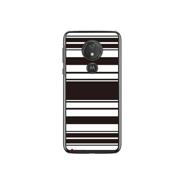 moto g7 POWER �P�[�X XT1955 Moisture Stripe �u���b�N�z���C�g �X�}�z�P�[�X (�󒍐��Y)