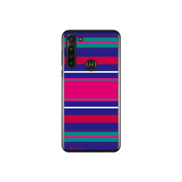 moto g8 power �P�[�X XT2041 Moisture Stripe �u���[ �X�}�z�P�[�X (�󒍐��Y)