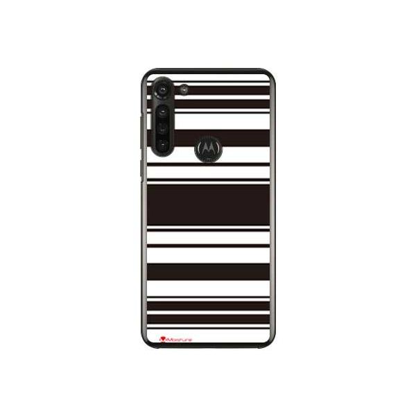 moto g8 power �P�[�X XT2041 Moisture Stripe �u���b�N�z���C�g �X�}�z�P�[�X (�󒍐��Y)