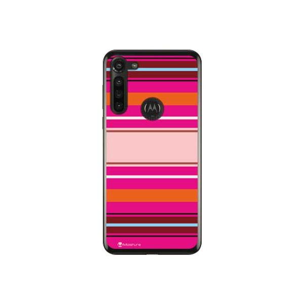 moto g8 power �P�[�X XT2041 Moisture Stripe �s���N �X�}�z�P�[�X (�󒍐��Y)