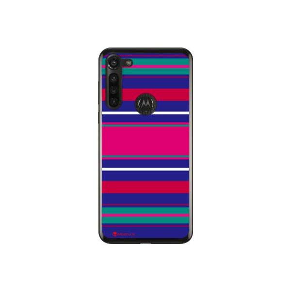 moto g8 power �P�[�X XT2041 Moisture Stripe �u���[ �X�}�z�P�[�X (�󒍐��Y)