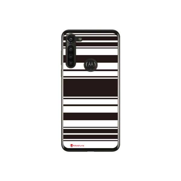 moto g8 power �P�[�X XT2041 Moisture Stripe �u���b�N�z���C�g �X�}�z�P�[�X (�󒍐��Y)
