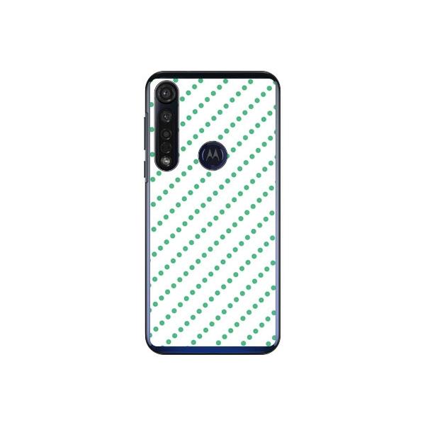 moto g8 Plus XT2019 �h�b�g�X�g���C�v �z���C�g×�O���[�� �X�}�z�P�[�X (�󒍐��Y)