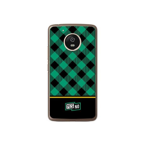 Moto G5 �P�[�X XT1676 �u���b�N�`�F�b�N �O���[�� �X�}�z�P�[�X (�󒍐��Y)