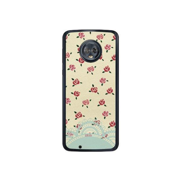 Moto G6 �P�[�X ���[�Y���[�X �x�[�W��×�s���N �X�}�z�P�[�X (�󒍐��Y)