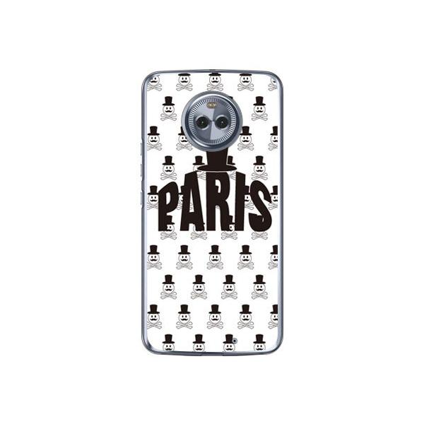 Moto X4 ケース XT1900 Code；C PARIS ホワイト スマホケース (受注生産)